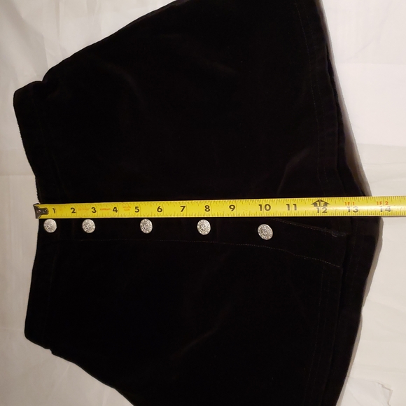 OLD NAVY Skort Girls Snap Buttons Front Cotton Velour Velvet Black - Picture 10 of 12